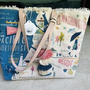 Spartina 449 Pacific Northwest Embroidered Large Fringe Tote